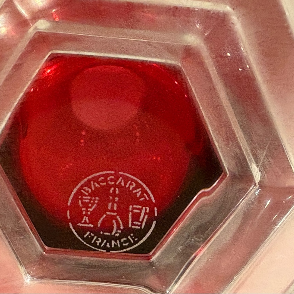 Baccarat 8" Orsay Ruby Flower Vase - Picture 4 of 5